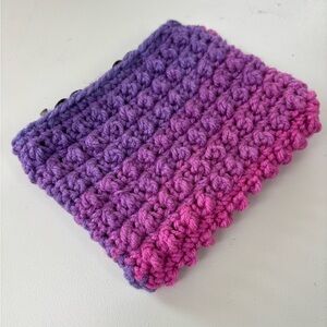 Handcrafted Purple and Pink Crochet Pouch